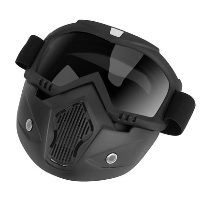 Motorcycle Goggles Removable Face Mask