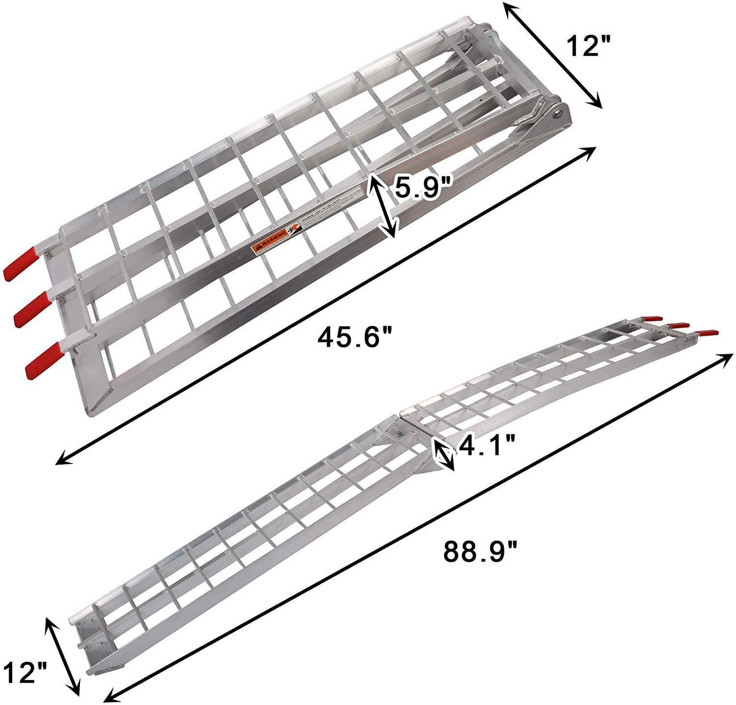 1500lbs Capacity Aluminum Foldable Truck Ramp