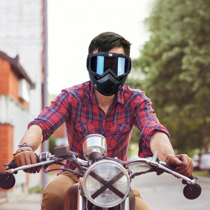 Motorcycle Goggles Removable Face Mask