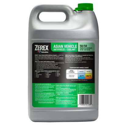 Zerex Asian Vehicle Green Silicate and Borate Free Antifreeze / Coolant 50/50 Ready-to-Use 1 GA